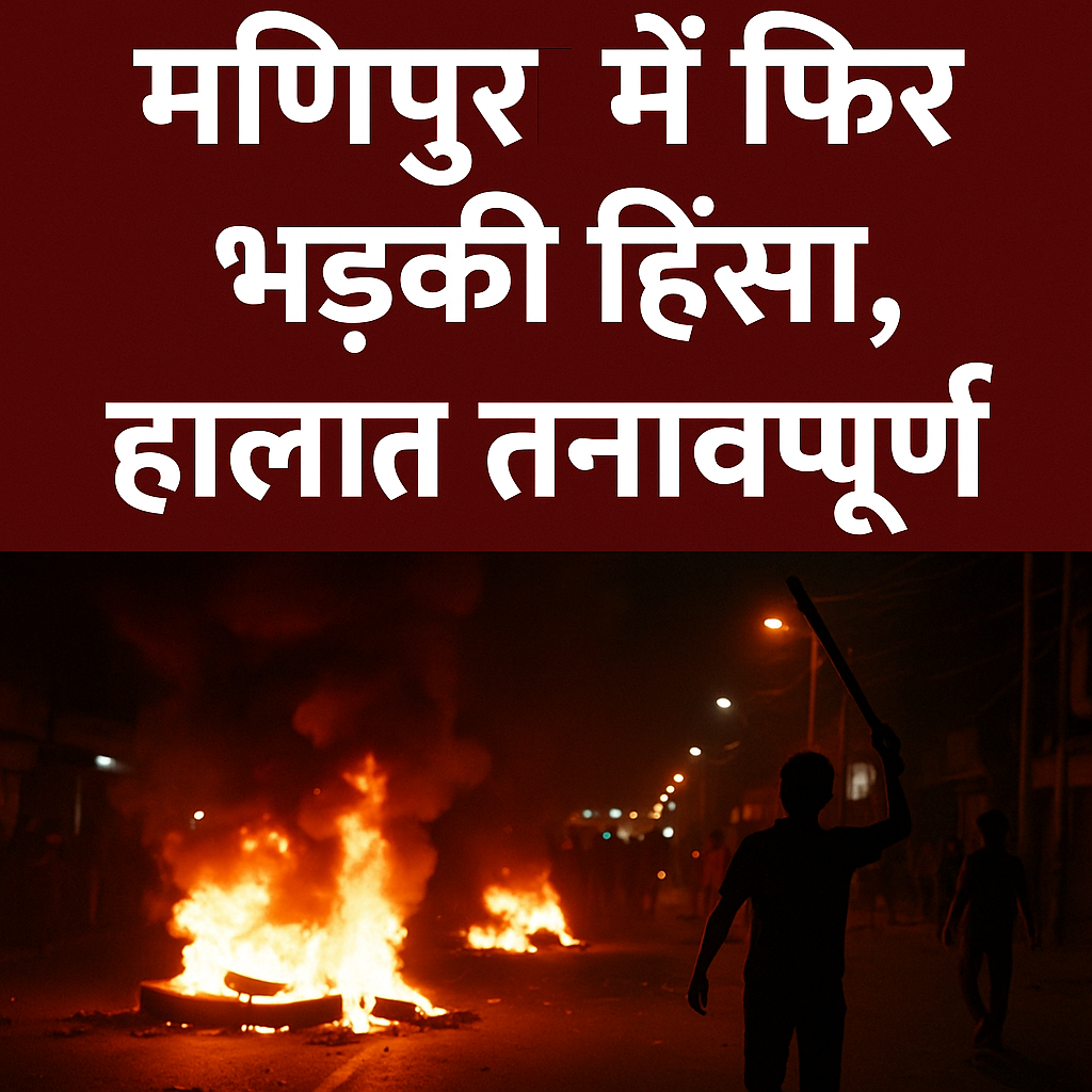 Manipur violence : मणिपुर में मैतेई नेता की गिरफ्तारी के बाद राजधानी इंफाल समेत कई जिलों में हिंसा भड़की, इंटरनेट बंद, कर्फ्यू लागू।