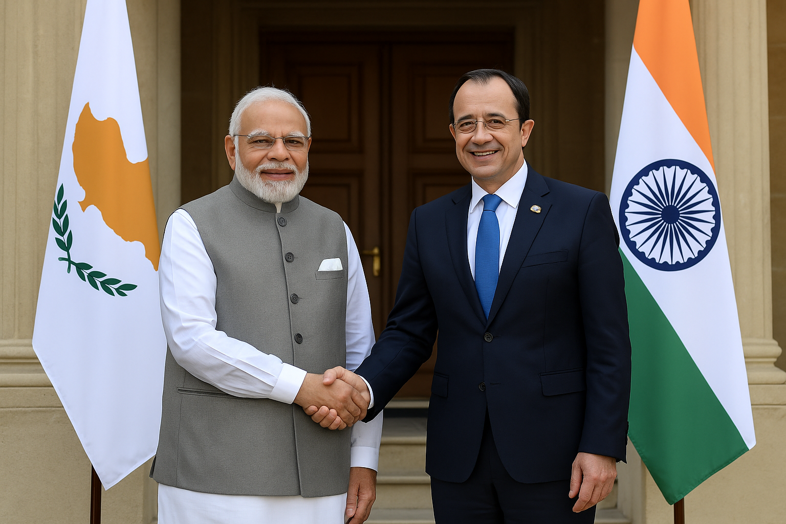 Modi Cyprus Visit के दौरान प्रधानमंत्री मोदी ने व्यापार बढ़ाने, साइप्रस को डिजिटल क्रांति से जोड़ने और तुर्की को रणनीतिक संदेश देने पर जोर दिया।