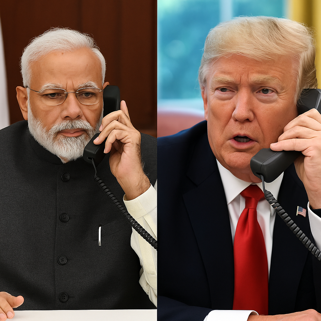Operation Sindoor को लेकर प्रधानमंत्री मोदी और अमेरिकी राष्ट्रपति ट्रंप के बीच हुई 35 मिनट की बातचीत, आतंकवाद पर मिला समर्थन।