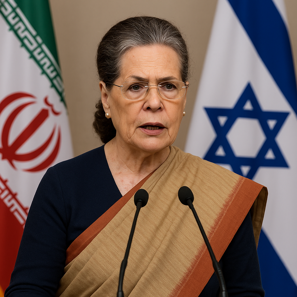 Sonia Gandhi Statement पर कांग्रेस अध्यक्ष ने भारत से इजरायल के खिलाफ सख्त रुख अपनाने की अपील की, ईरान को पुराना दोस्त बताया।