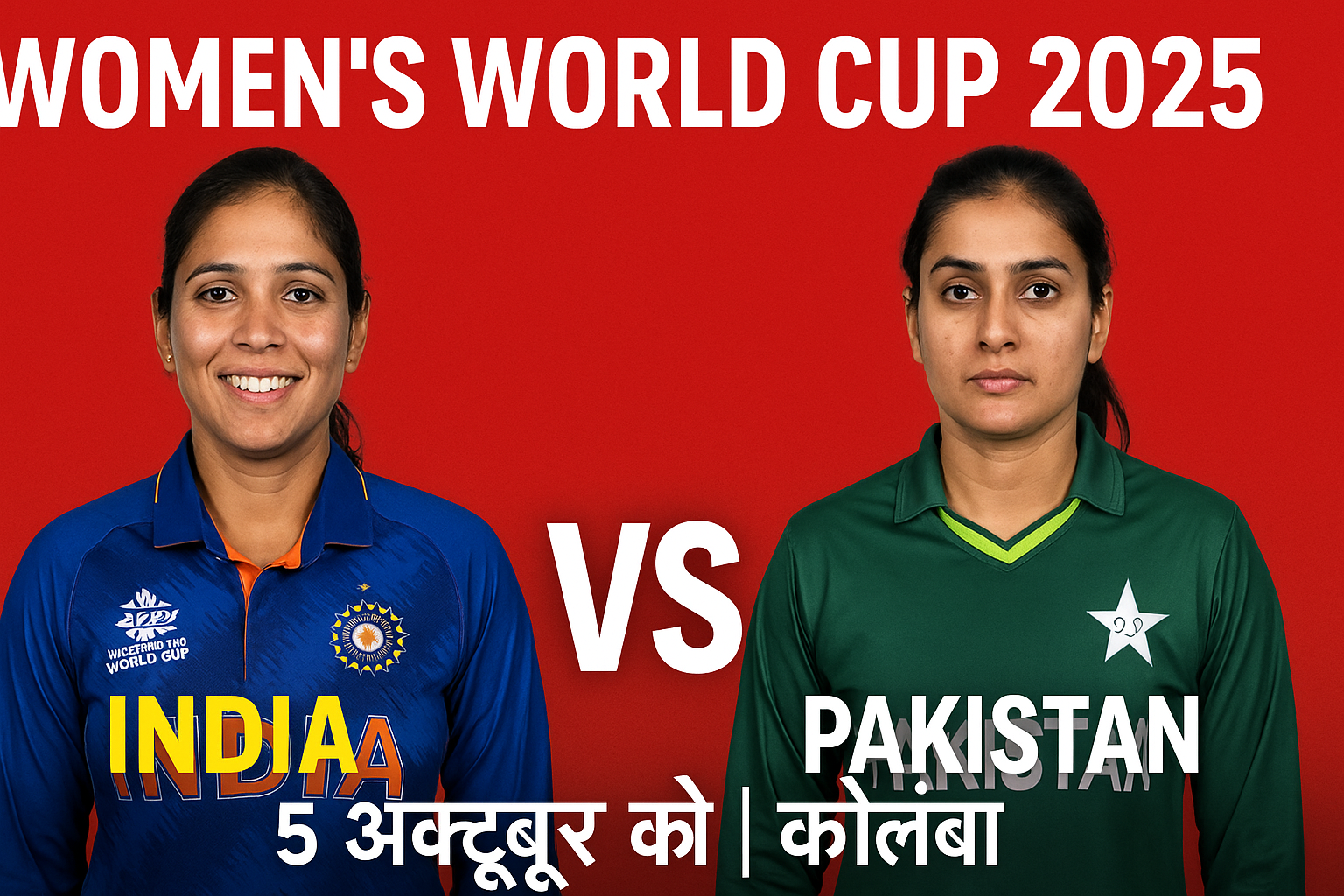 Women's World Cup 2025 भारत में 30 सितंबर से शुरू होगा, भारत और पाकिस्तान के बीच हाई वोल्टेज मैच 5 अक्टूबर को कोलंबो में खेला जाएगा।