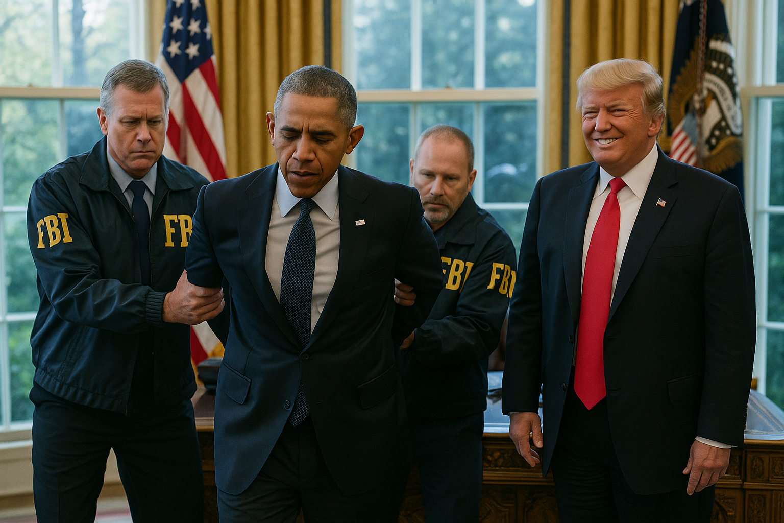 Obama Arrest Video शेयर कर ट्रंप विवादों में घिरे। वीडियो में ओबामा को गिरफ्तार दिखाया गया है, सोशल मीडिया पर मचा हंगामा।