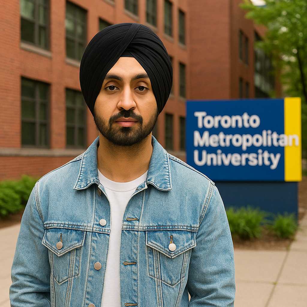 Diljit Dosanjh University में कनाडा की टोरंटो मेट्रोपॉलिटन यूनिवर्सिटी में दिलजीत दोसांझ के नाम से कोर्स शुरू करने का बड़ा फैसला लिया गया।