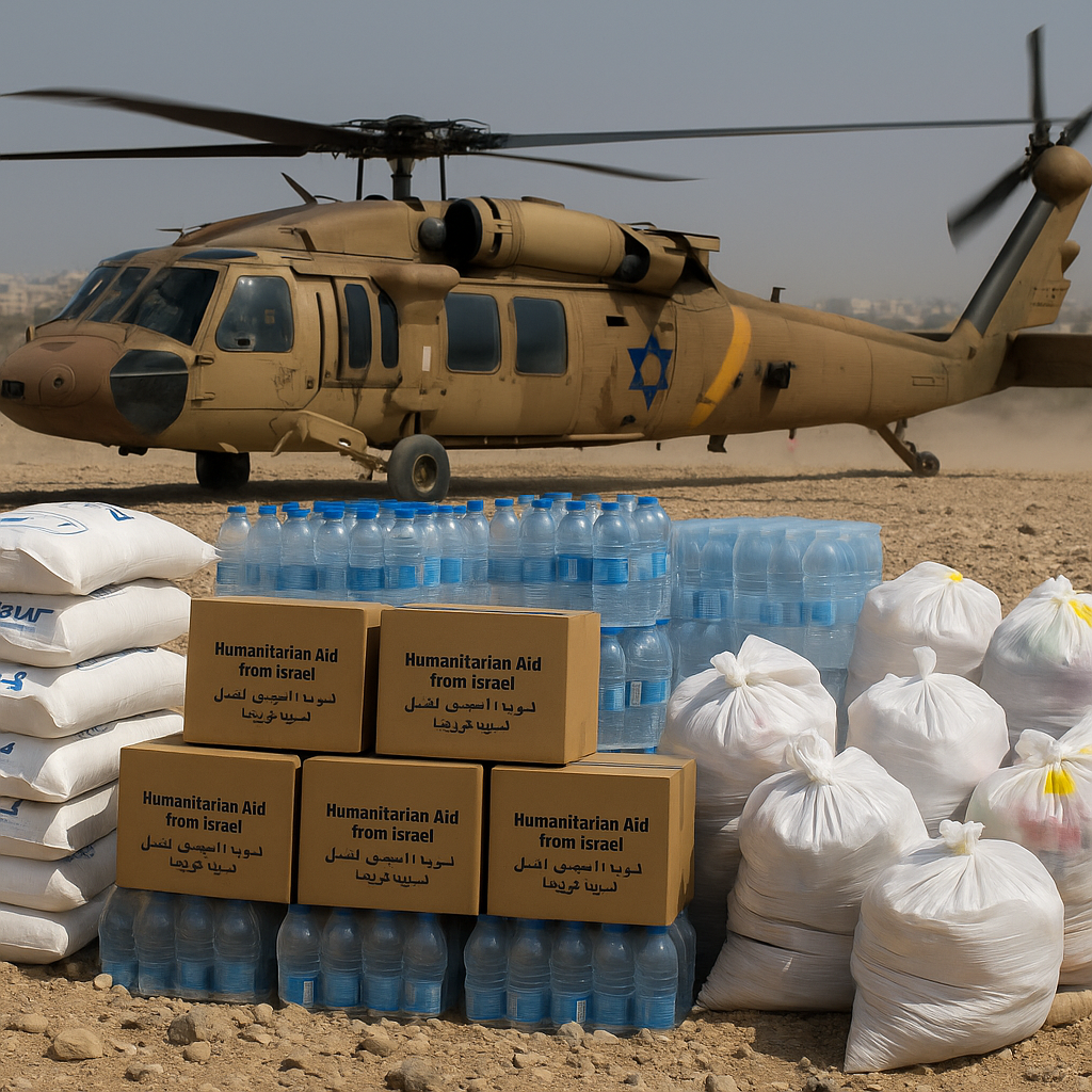 Gaza Humanitarian Aid गाजा में पहली बार इजराइल ने भेजी मदद, आटा, दवाएं और फूड पैकेट हवाई मार्ग से पहुंचे, संघर्ष विराम के संकेत मिले।
