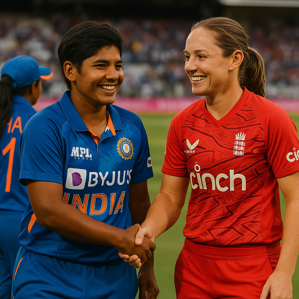 India England T20 सीरीज में भारत ने इंग्लैंड को 3-2 से हराकर पहली बार इंग्लैंड में T20 सीरीज अपने नाम की, शेफाली और चारिणी रहीं चमकदार।