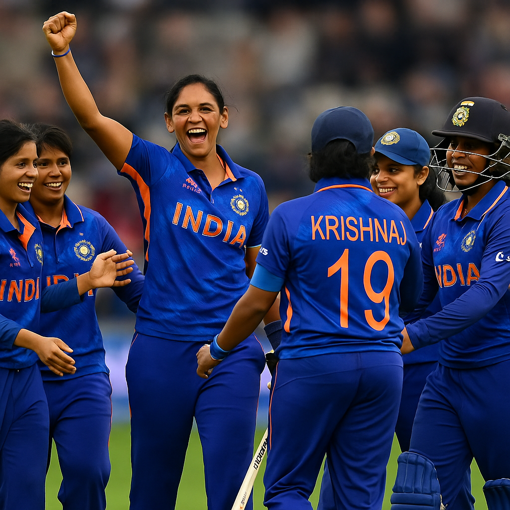 India Women Win हरमनप्रीत के शतक और क्रांति गॉड की 6 विकेट की बदौलत भारत ने इंग्लैंड को हराकर वनडे सीरीज 2-1 से अपने नाम की।