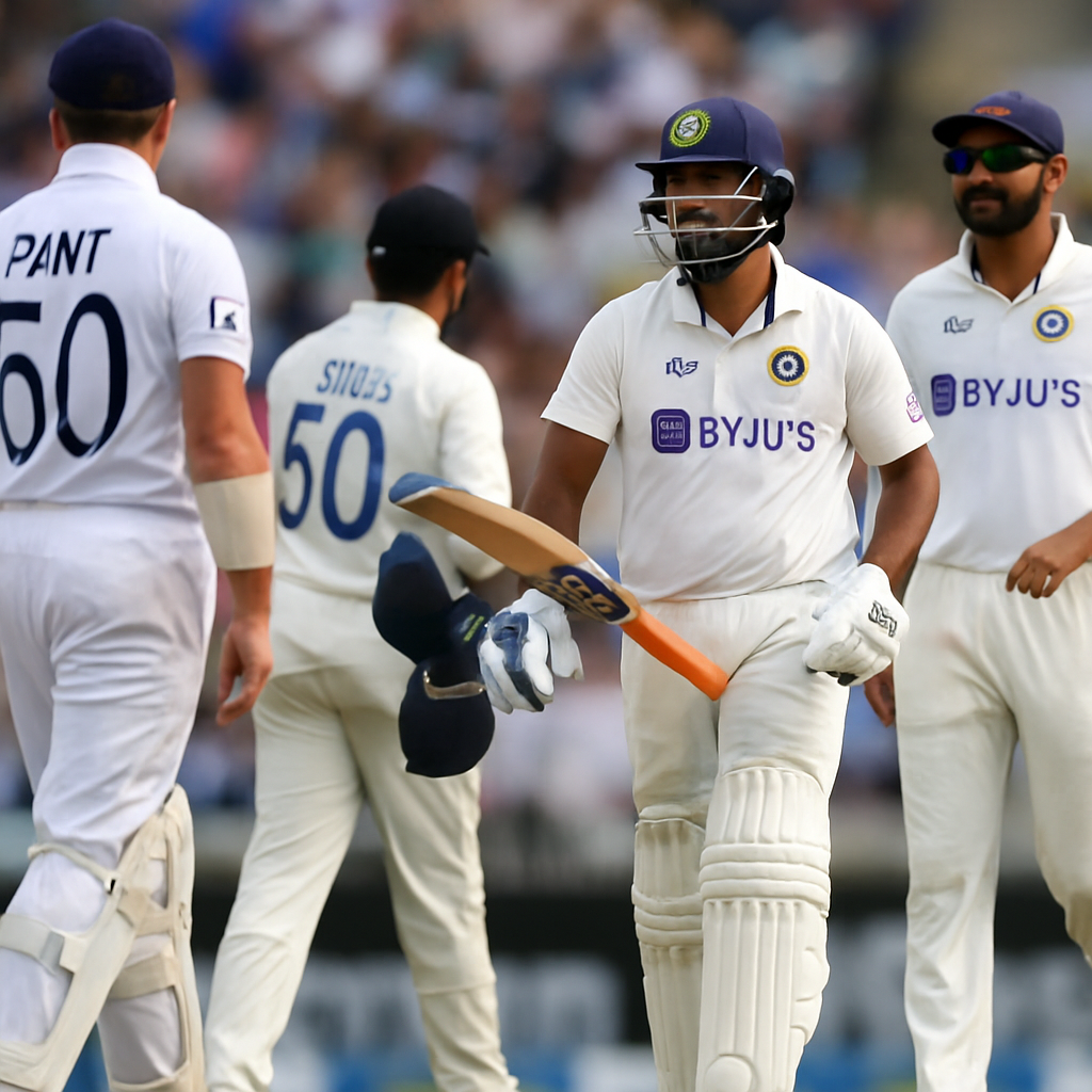 India vs England टेस्ट के पहले दिन भारत ने 264 रन बनाए। ऋषभ पंत चोटिल होकर रिटायर्ड हर्ट हुए। जडेजा और शार्दुल क्रीज पर टिके हैं।