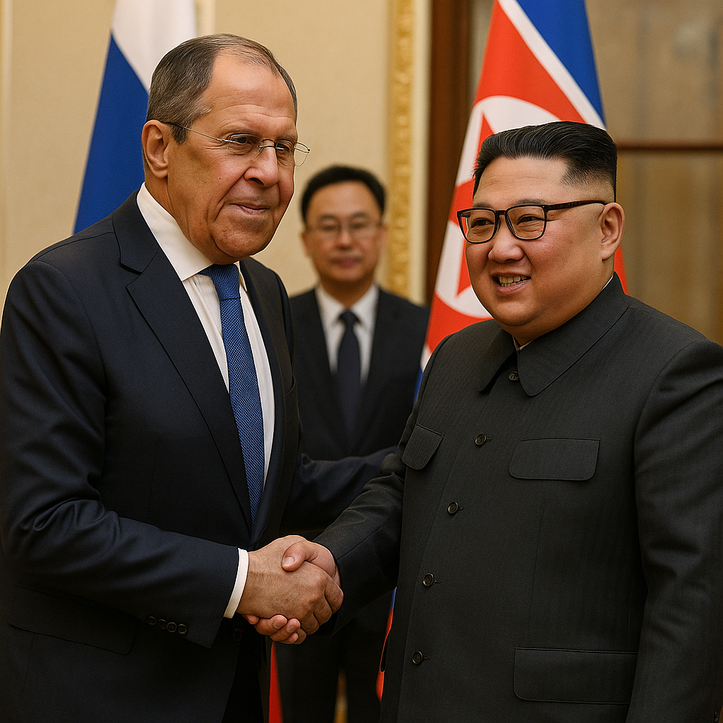 Russia North Korea की मुलाकात में किम जोंग और रूसी मंत्री ने सैन्य सहयोग, अमेरिका-जापान को चेतावनी और यूक्रेन जंग पर समर्थन पर चर्चा की।