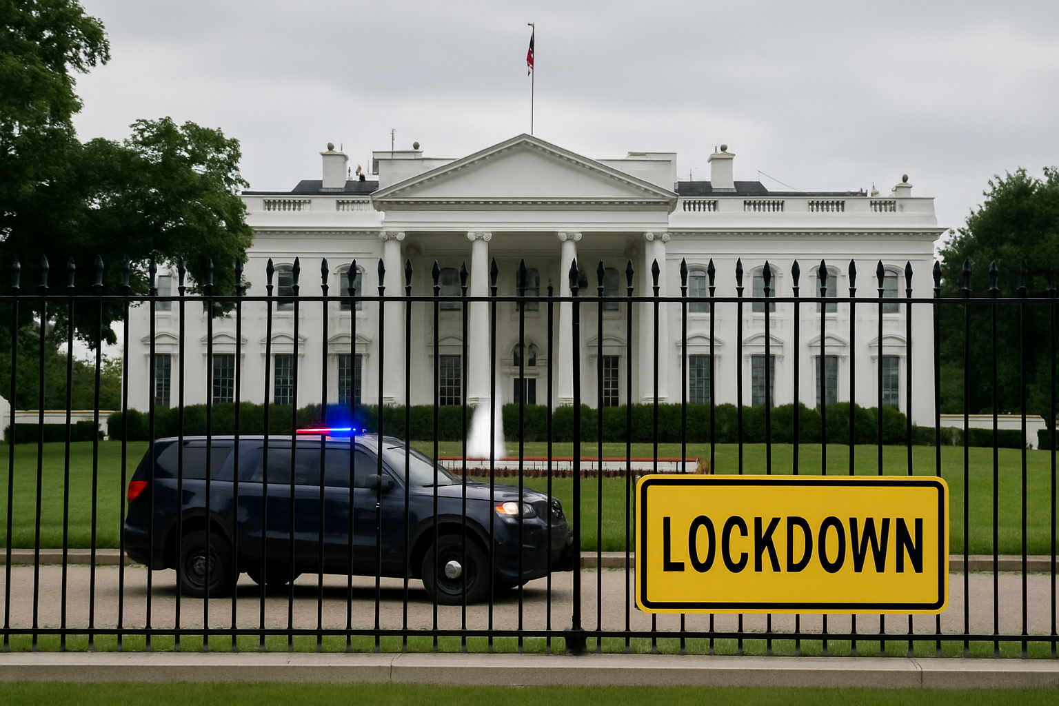 White House Security में चूक के चलते अज्ञात व्यक्ति ने फोन फेंका, ट्रंप मौजूद थे, सीक्रेट सर्विस ने पत्रकारों को किया सेफ्टी रूम में शिफ्ट।