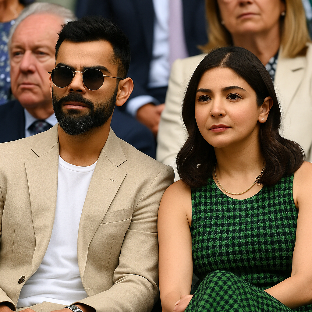 Virat Kohli Wimbledon में पत्नी अनुष्का संग पहुंचे, टेनिस खिलाड़ियों के मानसिक दबाव और नोवाक जोकोविच के समर्थन पर खुलकर बोले।