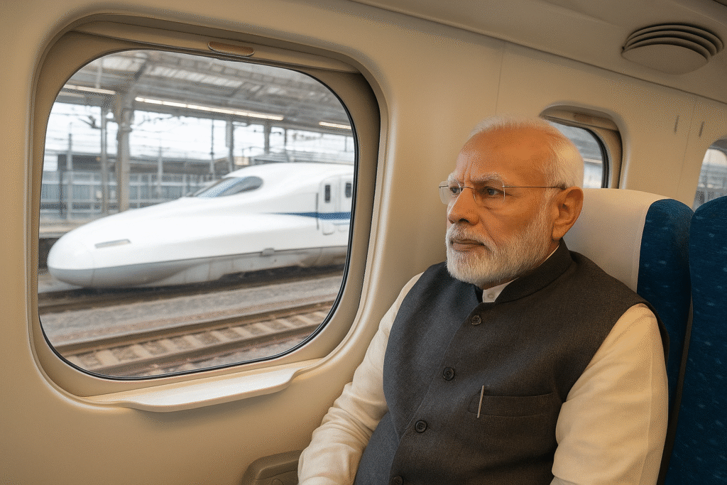 Modi Japan Visit में बुलेट ट्रेन फैक्ट्री दौरा, चंद्रयान-5 मिशन समझौता और 6 लाख करोड़ निवेश की घोषणा हुई। दोनों देशों ने डिफेंस सहयोग पर भी सहमति जताई।