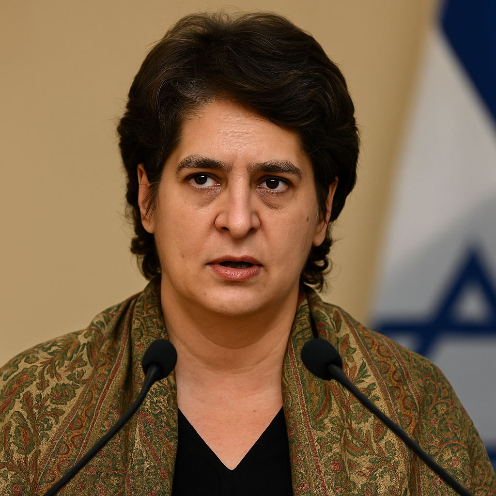 Priyanka Gandhi Gaza मुद्दे पर भारत सरकार की चुप्पी पर सवाल, इजरायल-हमास संघर्ष में फिलिस्तीन के समर्थन और मानवीय संकट पर चिंता जताई।