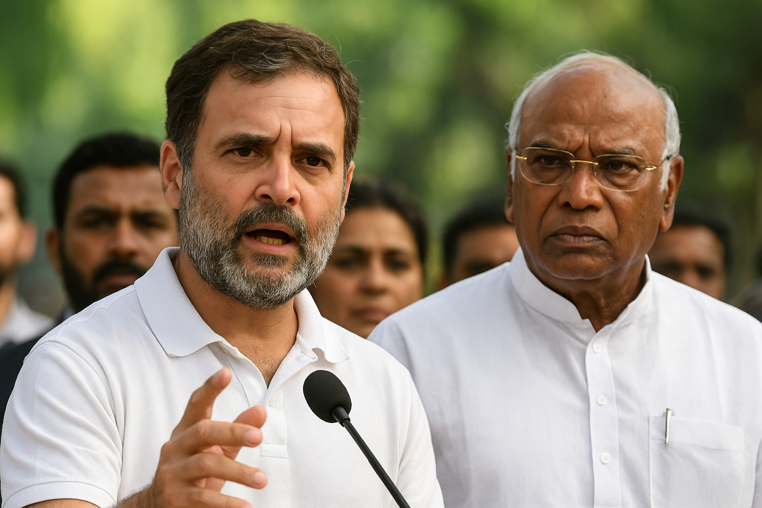 Voter Fraud India को लेकर राहुल गांधी और मल्लिकार्जुन खड़गे ने चुनाव आयोग व भाजपा पर वोट चोरी और लोकतंत्र कमजोर करने के गंभीर आरोप लगाए।