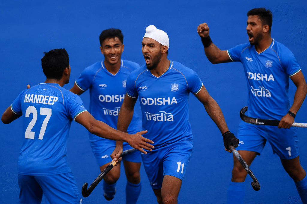 Asia Cup Hockey भारतीय टीम ने जापान को 3-2 से हराकर सुपर 4 में प्रवेश किया। पहले मैच में चीन पर जीत के बाद भारत अंक तालिका में शीर्ष पर पहुंचा।