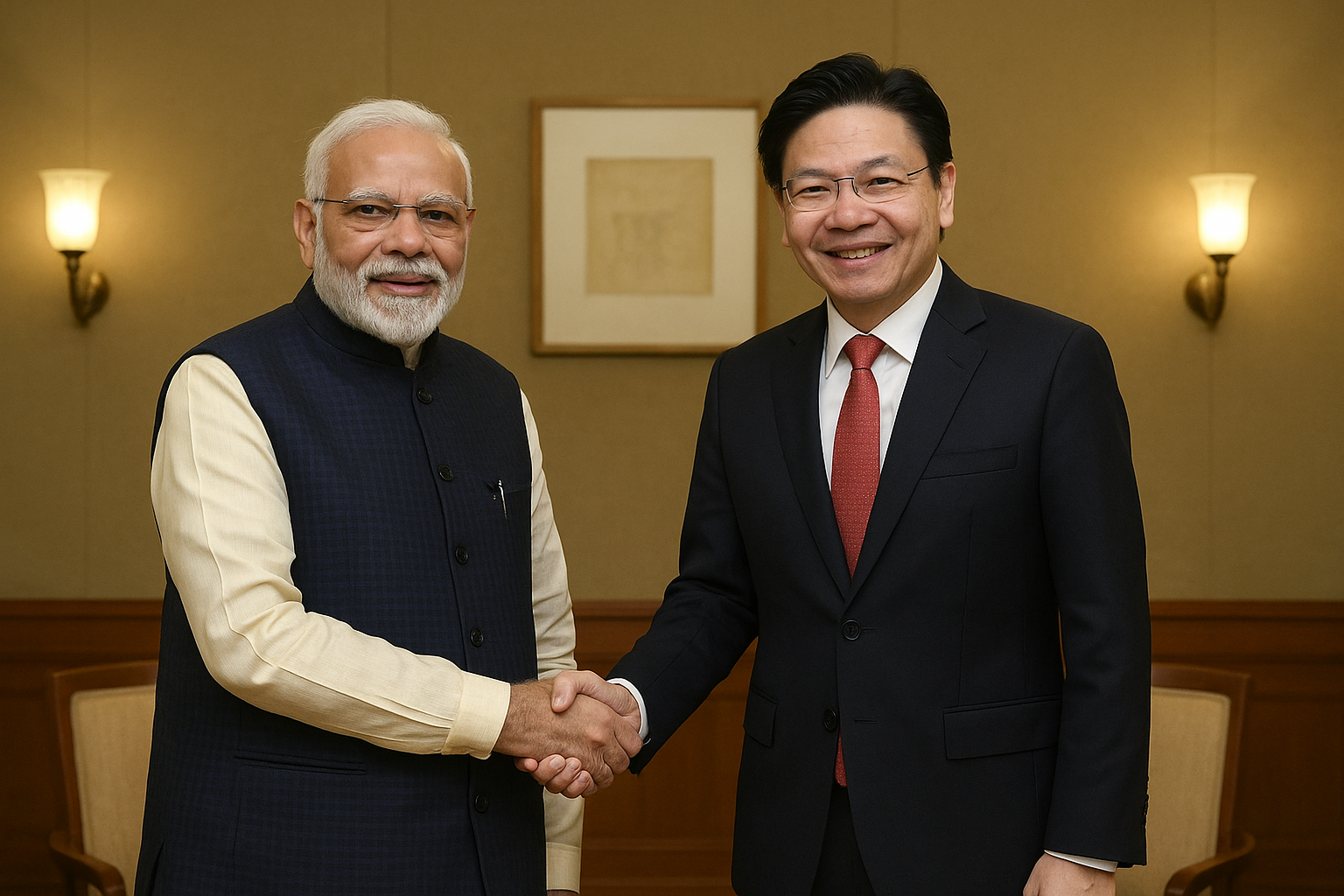India Singapore Relations पर नई दिल्ली में मोदी और सिंगापुर PM लॉरेंस की मुलाकात, निवेश, व्यापार, रक्षा और सांस्कृतिक सहयोग पर हुई अहम चर्चा।
