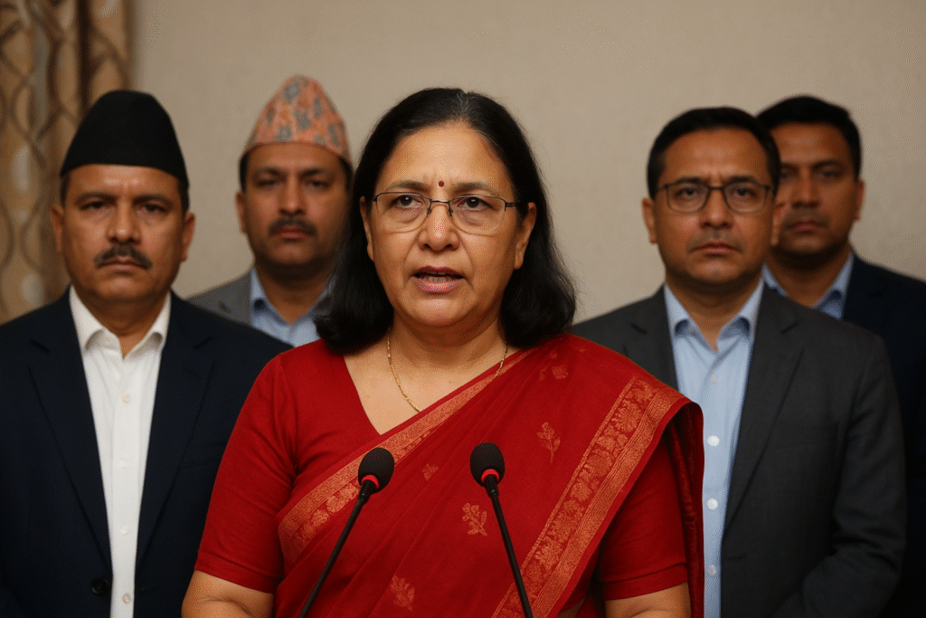Nepal Interim Government: विरोध प्रदर्शनों के बाद नेपाल में तख्तापलट, सुशिला कार्की बनीं अंतरिम प्रधानमंत्री, नई कैबिनेट में 8 मंत्री शामिल।