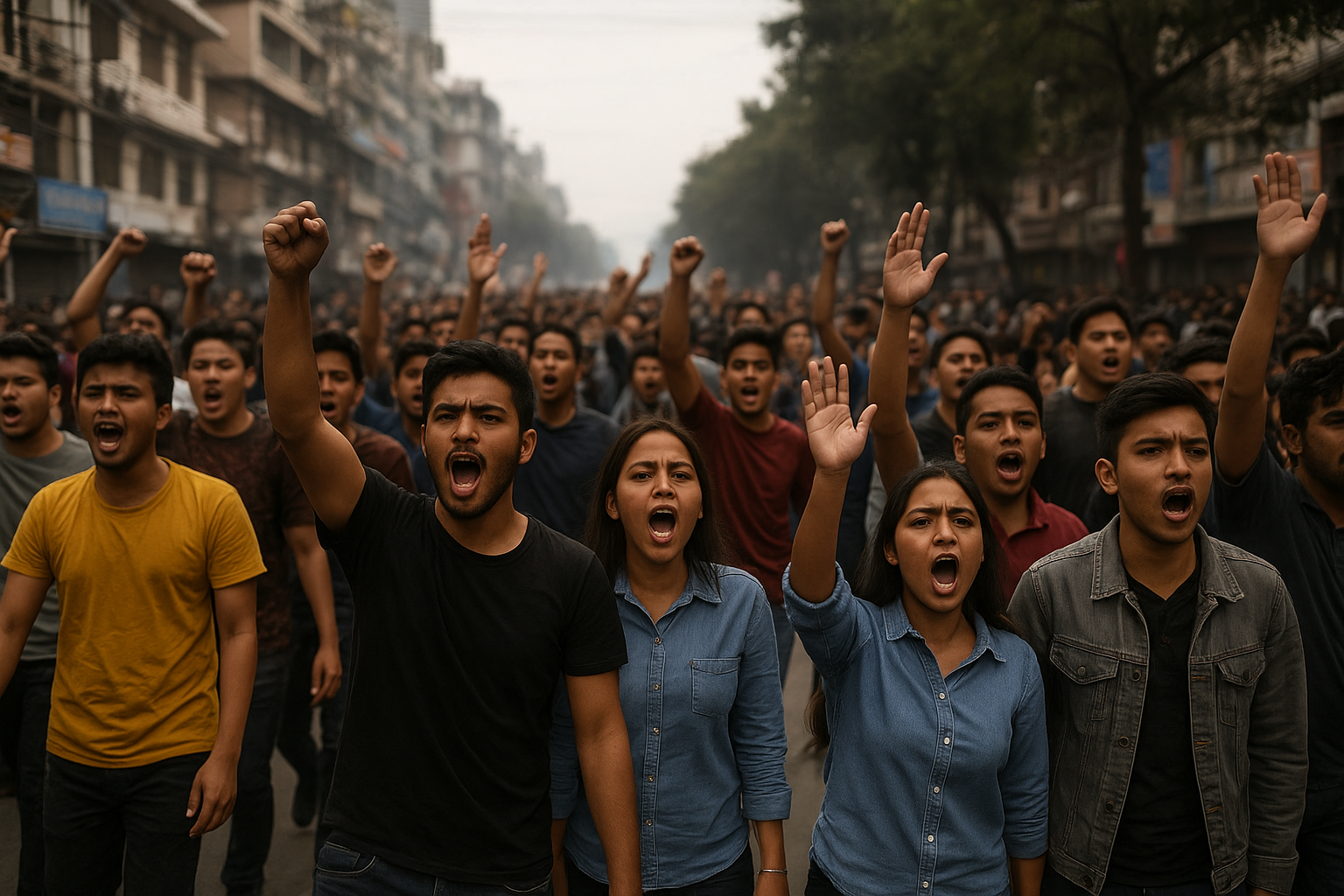 Nepal Social Media बैन के बाद नेपाल में युवाओं का उग्र प्रदर्शन, नेताओं पर हमले, सरकार गिरी, सुशीला कार्की को अंतरिम प्रधानमंत्री बनाने पर चर्चा।